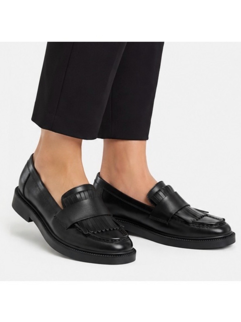 Marc Fisher Calixy Vegan leather loafers Black Size 10 Preppy Office Collegiate